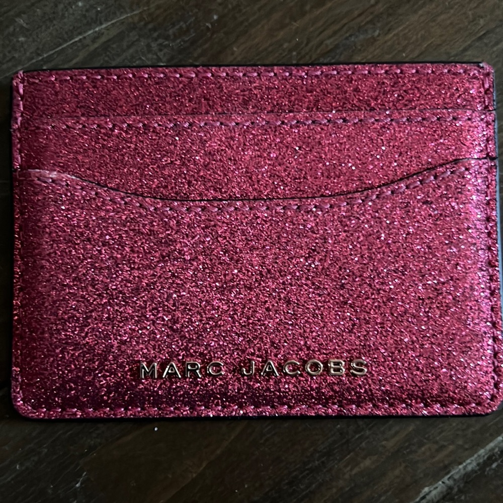 Marc Jacobs Pink Glitter Card Holder